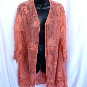 Miss Chievous Dusty Rose Open Long Wrap  Size Large